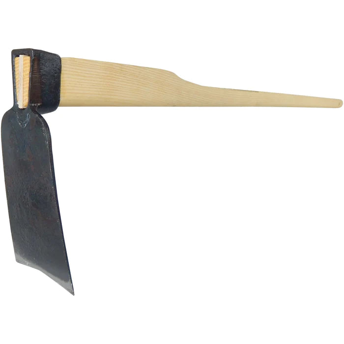 German Rhenish Hoe with Curved Edge - 53-inch handle