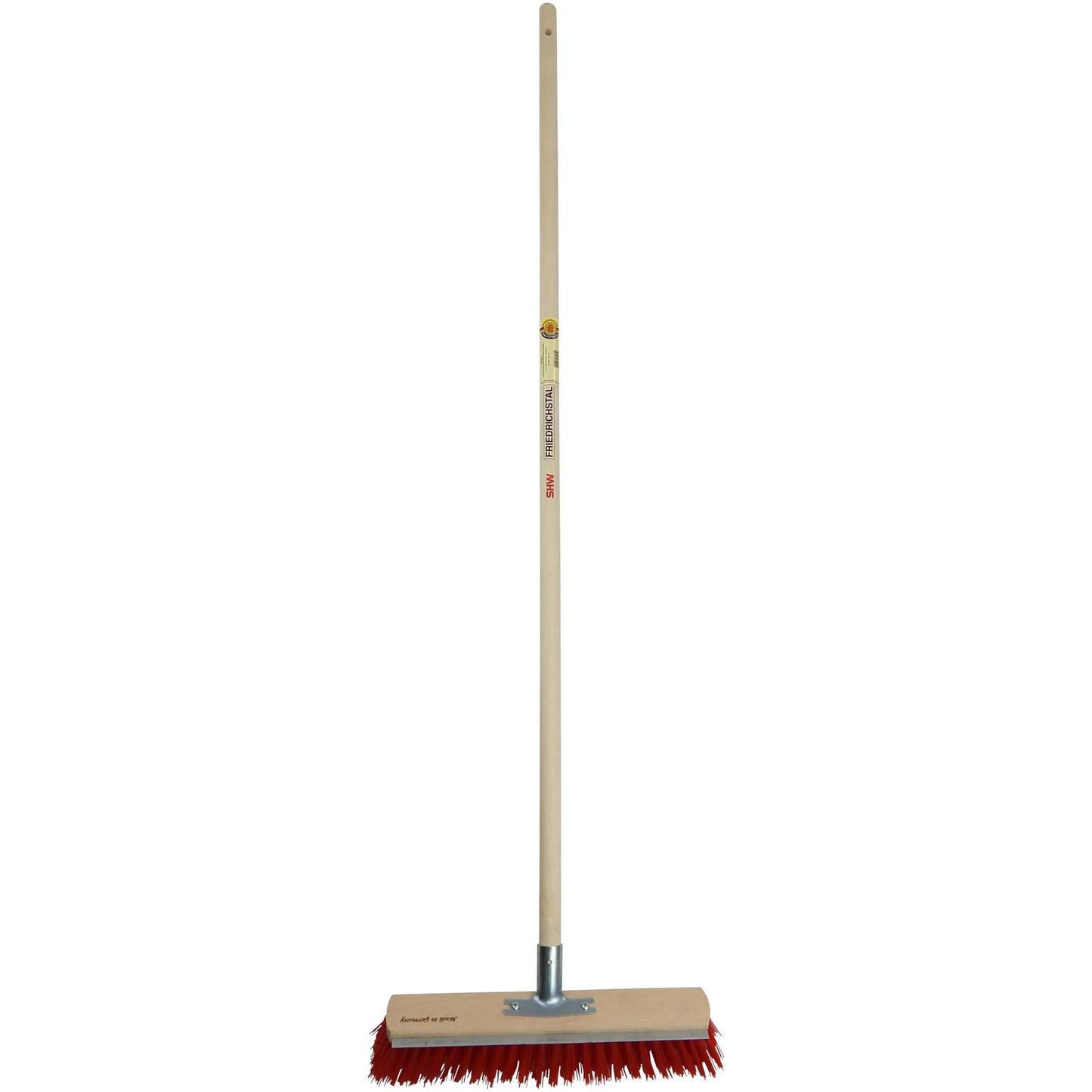 16-inch German Push Broom with Scraper