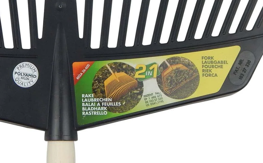 Nylon 2-in-1 Leaf Rake and Scoop