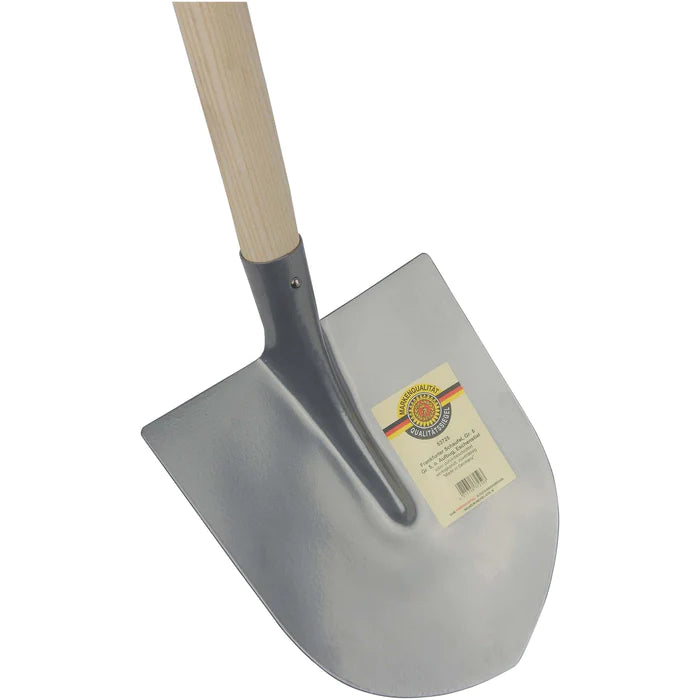 Frankfurter-style Steel Shovel with Curved Handle