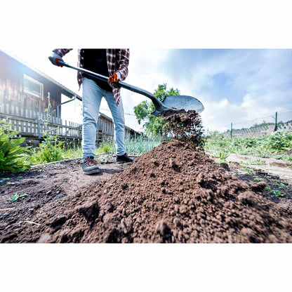 German Spade Shovel – Gr. 1, with black grip and ash handle 120 cm