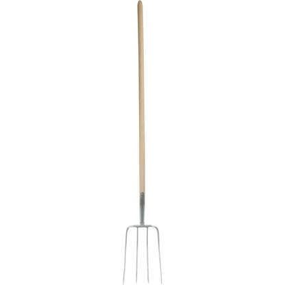 Austrian Manure Fork, 4 Tines – Size 31x23cm, with ferrule and 53-inch handle