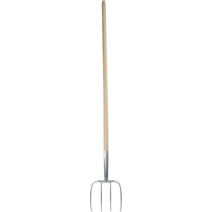 Austrian Manure Fork, 4 Tines – Size 31x23cm, with ferrule and 53-inch handle