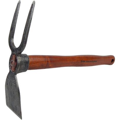 Rex Hoe with Broad Blade – 2 tines and ash wood handle 40 cm