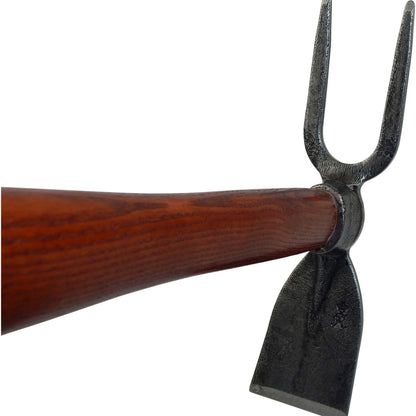 Rex Hoe with Broad Blade – 2 tines and ash wood handle 40 cm