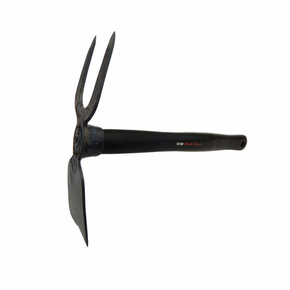 Two Sided Hand Hoe - Fork and Flat - 15-inch handle