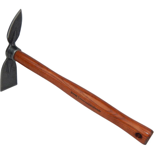 German Rex Hand Duo-Hoe with flat and pointed blade, ash handle 40 cm