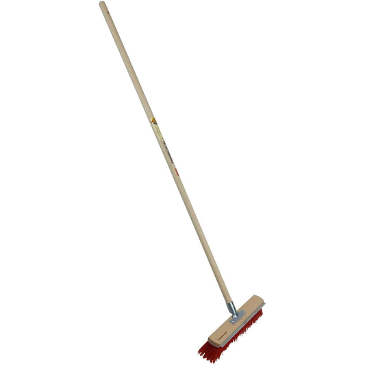16-inch German Push Broom with Scraper