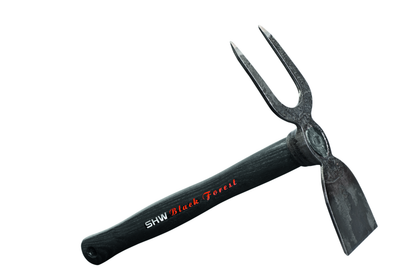 Two Sided Hand Hoe - Fork and Flat - 15-inch handle