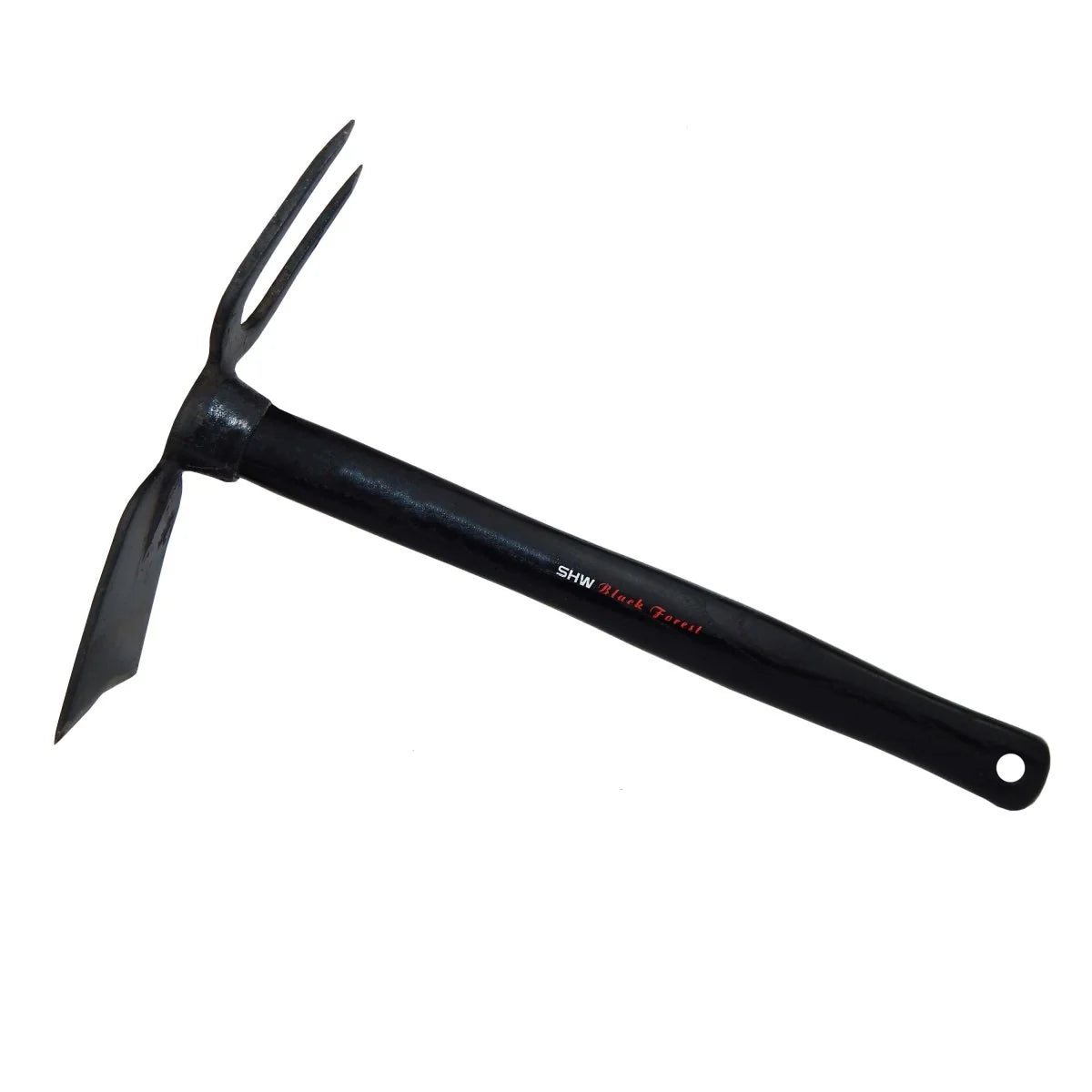 Two Sided Hand Hoe - Fork and Flat - 15-inch handle